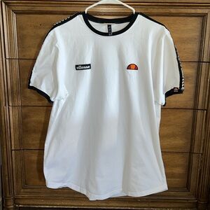 Ellesse White and Black T-Shirt